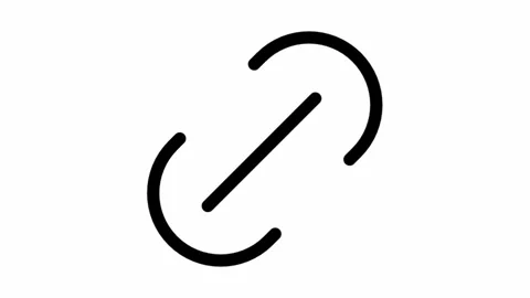 Hyperlink icon animation - Essential basic icon motion design Stock Footage 293681392