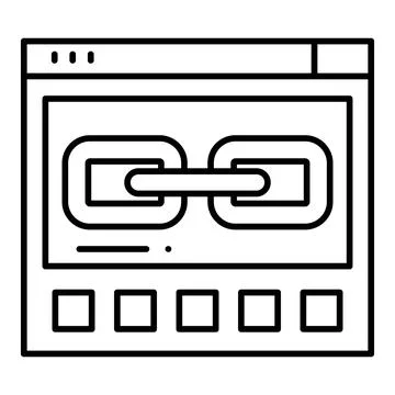 Hyperlink Line Icon Stock Illustration