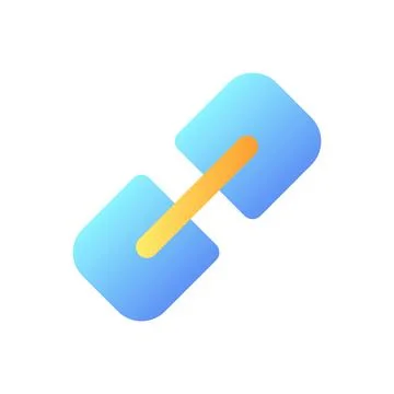 Hyperlink pixel perfect flat gradient color ui icon Illustrazione stock