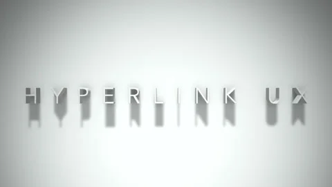 Hyperlink ux 3D title animation white text on a white background Stock Footage 299758666