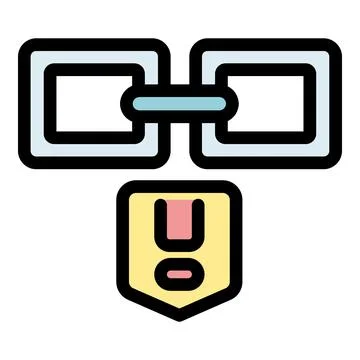 Hyperlink warning representing unsafe connection and cyber security threat イラスト素材
