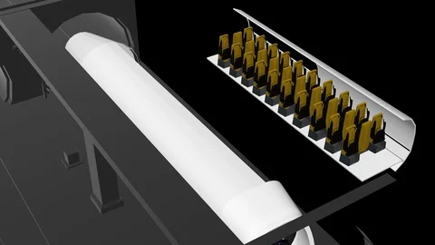 Hyperloop-and section of the passenger wagon 動画素材 90544396