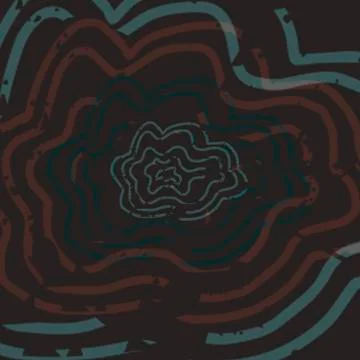 HyperLoop. Fractal loop on balck blackground Abstract Illustrazione stock