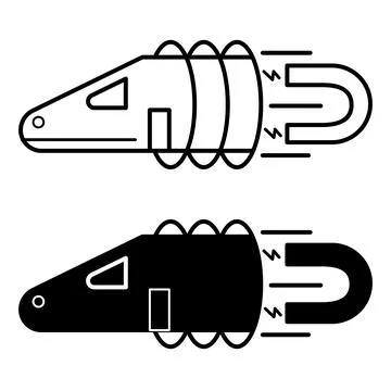 Hyperloop icons. Intended Type of Transportation. Concept of Future Technol.. Stock Illustration