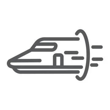 Hyperloop line icon, technology and transport, future train sign, vector Stock Illustration