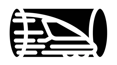Hyperloop railway glyph icon animation Stock Footage 166672637