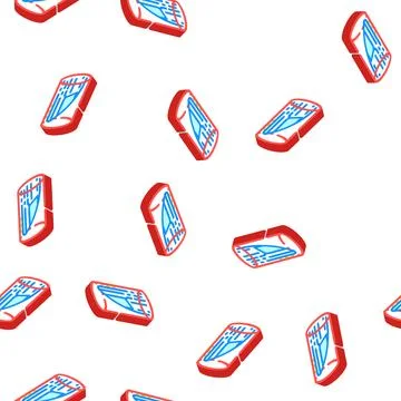 Hyperloop railway isometric icon seamless pattern Stock Illustration