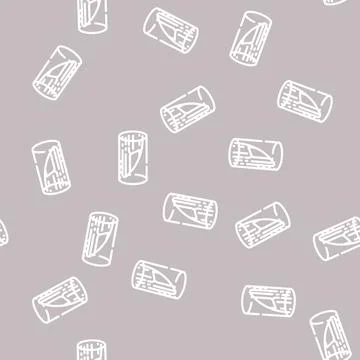 Hyperloop railway line vector seamless pattern Stock Illustration