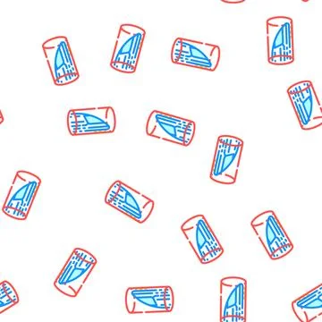 Hyperloop railway vector seamless pattern Stock Illustration