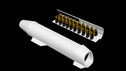 Hyperloop-rotation-and section of the passenger wagon 動画素材 90544187