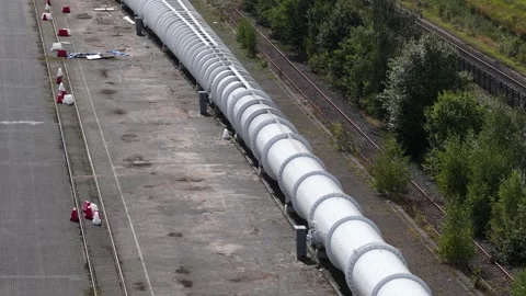 Hyperloop test facility. The hyperloop is a concept for a vacuum train Stock Footage 317101555