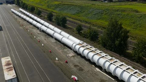 Hyperloop test facility in Veendam, The Netherlands. Future of transportation. Stock Photos
