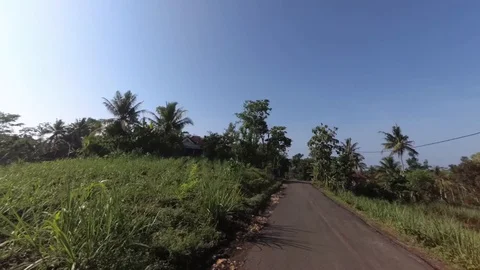 HYPERLPSE Scenic Road View From a Car in South Coast Malang Balekambang Beach Stock Footage 128921430