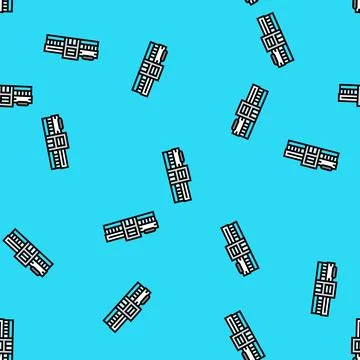 Hypermarket shop vector seamless pattern Stock Illustration