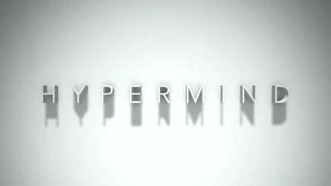 Hypermind 3D title animation with shadows on a white background Stock Footage 297570437
