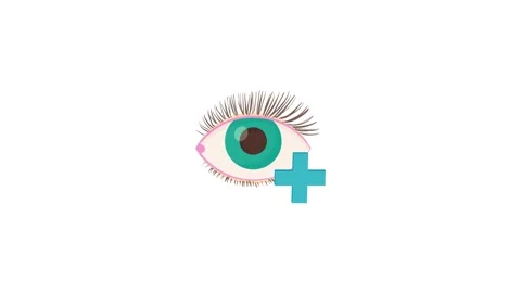 Hyperopia eyesight disorder icon animation Video stock 168936856