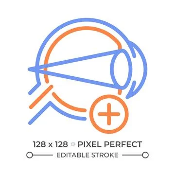 Hyperopia icon Stock Illustration