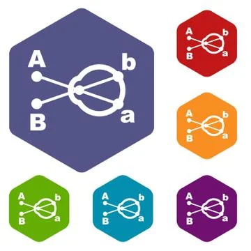 Hyperopia icon, simple style Stock Illustration