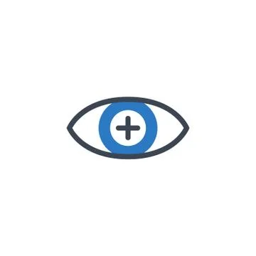 Hyperopia related vector glyph icon. Stock Illustration