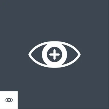 Hyperopia related vector glyph icon. Stock Illustration