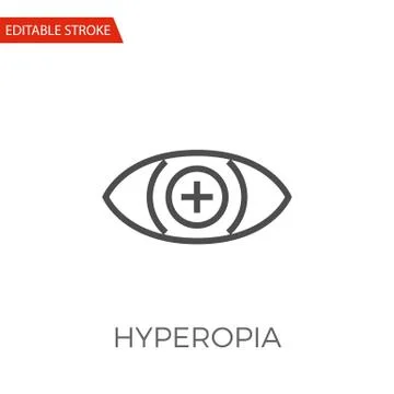 Hyperopia Vector Icon Stock Illustration