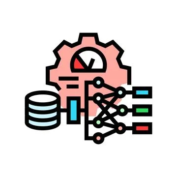 Hyperparameter tuning machine learning color icon vector illustration イラスト素材