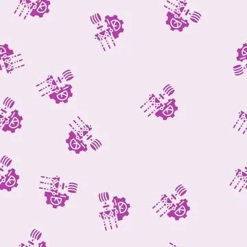 Hyperparameter tuning machine learning glyph seamless pattern Stock Illustration