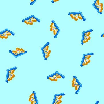 Hyperparameter tuning machine learning isometric icon seamless pattern 库存插图