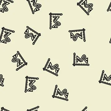 Hyperparameter tuning machine learning line vector seamless pattern イラスト素材