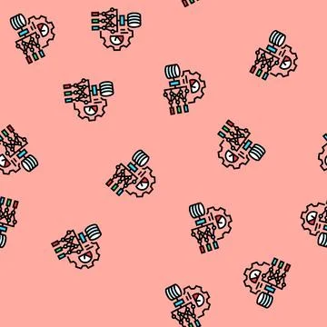 Hyperparameter tuning machine learning vector seamless pattern 库存插图