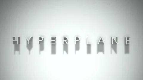 Hyperplane 3D title animation with shadows on a white background Stock Footage 297570489