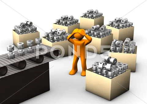 Hyperproduction Stock Illustration