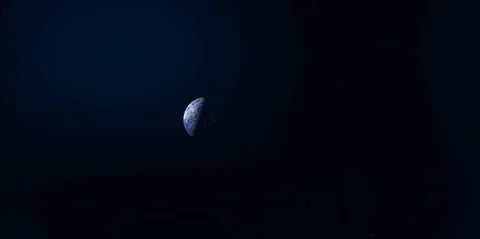 Hyperrealistic 3D Animation of Earth Orb floating in Universe Stock Footage 115903089