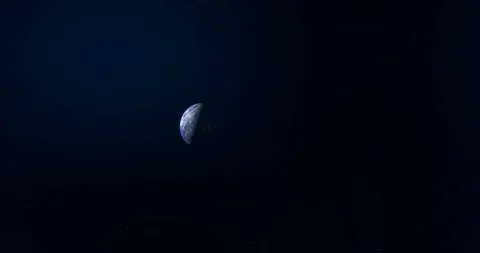 Hyperrealistic VR 360 3D Animation of Planet Earth floating in Universe Stock Footage 115902176