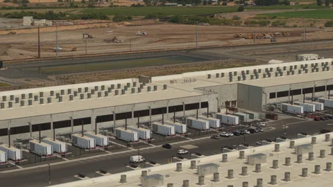 Hyperscale Data Center Campus in Hermiston Oregon Stock Footage 348124036