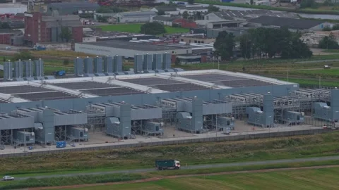 Hyperscale data center infrastructure with advanced technology Stock Footage 341073881