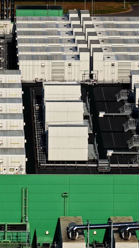 Hyperscale Data Centers - Agriport A7 - Middenmeer - Netherlands Stock Footage 346584913