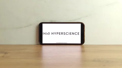 Hyperscience logo displayed on mobile phone Stock Footage 245224383