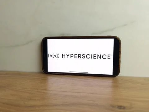 Hyperscience logo displayed on mobile phone Stockfoto's