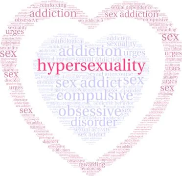 Hypersexuality Word Cloud Ilustração Stock