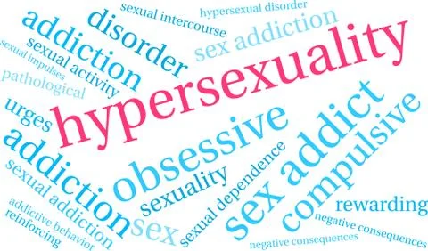 Hypersexuality Word Cloud Ilustração Stock
