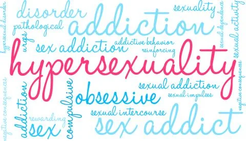 Hypersexuality Word Cloud Stock Illustration