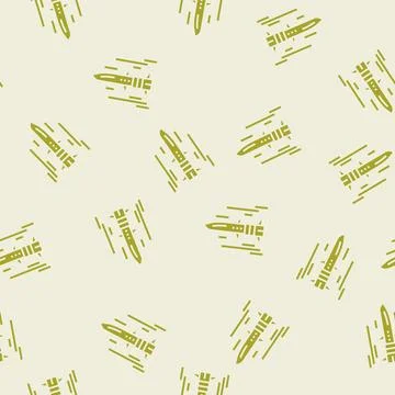 Hypersonic missiles future technology glyph seamless pattern Stock Illustration