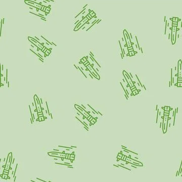 Hypersonic missiles future technology line seamless pattern 스톡 일러스트