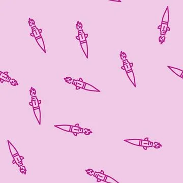 Hypersonic missiles future technology line vector seamless pattern Stockillustratie