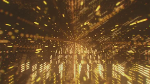 Hyperspace, flight into the infinite dimensions. Infinite reflections. Loop. Stock Footage 164910250