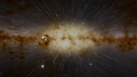 Hyperspace Flying Through Center of Milky Way Galaxy Stock Footage 84954853