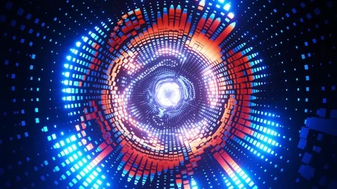 Hyperspace Highway to the Unknown. Infinitely looped animation Video stock 259382858