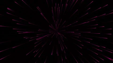 Hyperspace Jump Effect: Pink Light Speed Travel Through Dark Universe 库存影片 339181820
