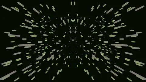 Hyperspace Jump Light Speed Effect, Abstract Star Field Warp Motion Background 库存影片 341918913